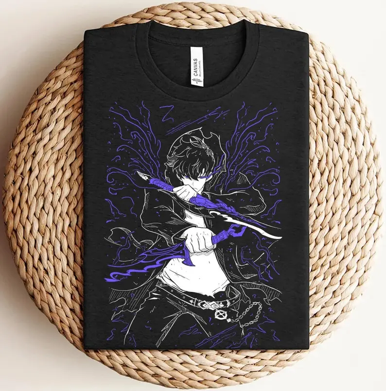 Solo Leveling Shirt, Sung Jinwoo Shirt, Anime Graphic Tees, Anime Shirt, Gift For Him, Gift For Her, Unisex Shirt, Anime Gifts