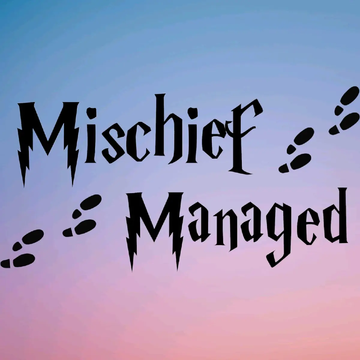 Harry Potter Mischief Managed Vinyl Decal Sticker For Car/Window/Laptop/Wall