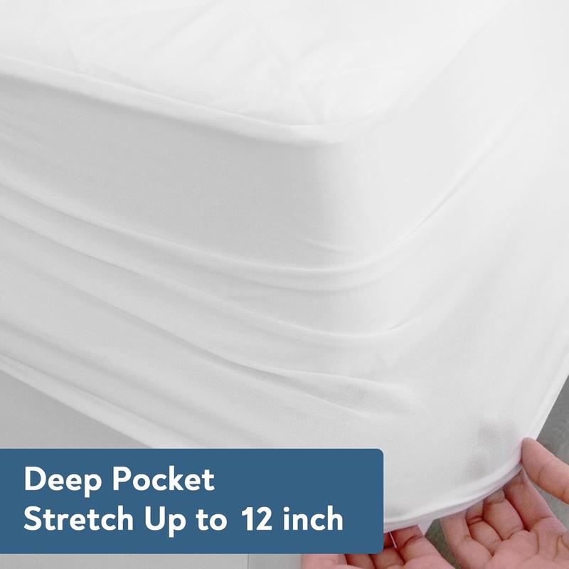 YorkshireBedding Quilted Mattress Protector Waterproof 30cm Extra Deep Mattress Cover – Soft & Breathable Bed Cover with Deep Pockets – Hypoallergenic & Durable, Ideal for All Seasons – Available in Single, Double, King & Super King Sizes 4