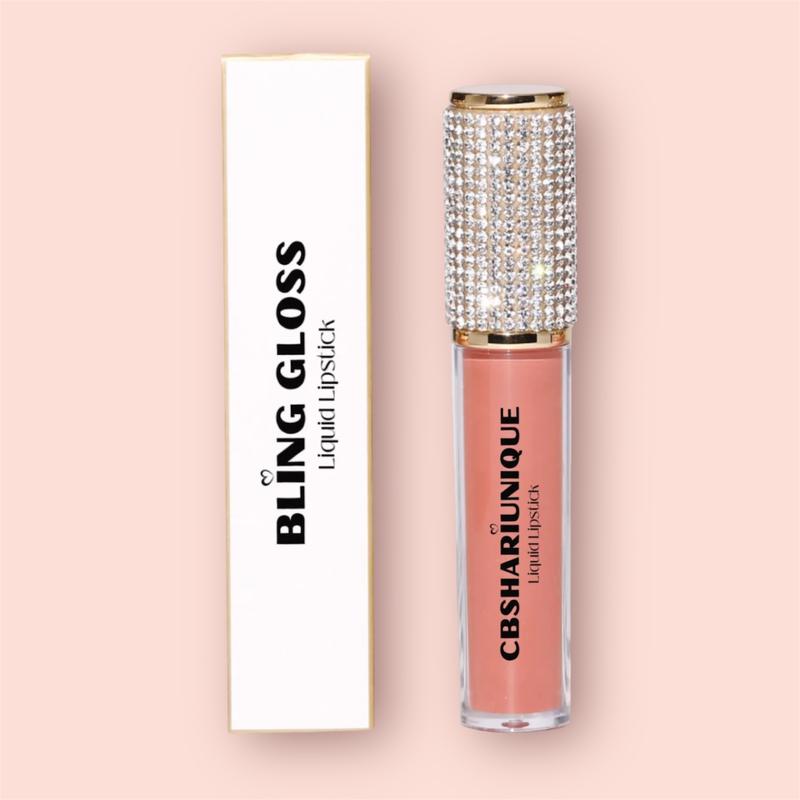 CBSHARIUNIQUE -Bling Gloss Liquid Lipstick | 8ml Lipstick Colour Glossy Cosmetic Lip Care Makeup Scented 1