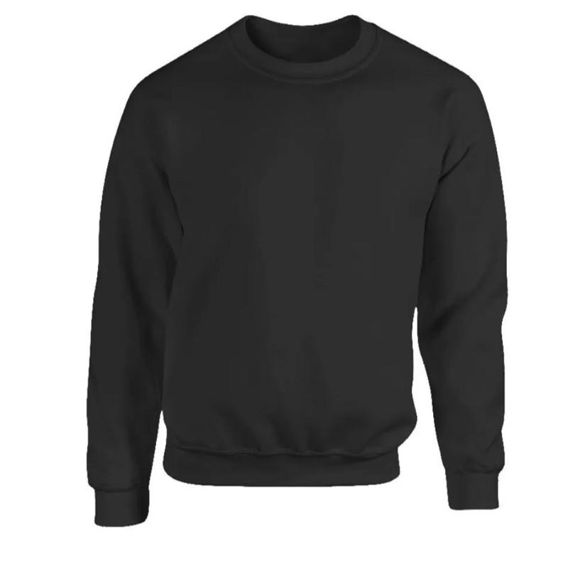 Mens Sweatshirt Plain Jersey Jumper Sweater Pullover Work Casual Leisure Neck Menswear Hoodie Tops Long Sleeve Crewneck Round Neck Cotton Fabric 1