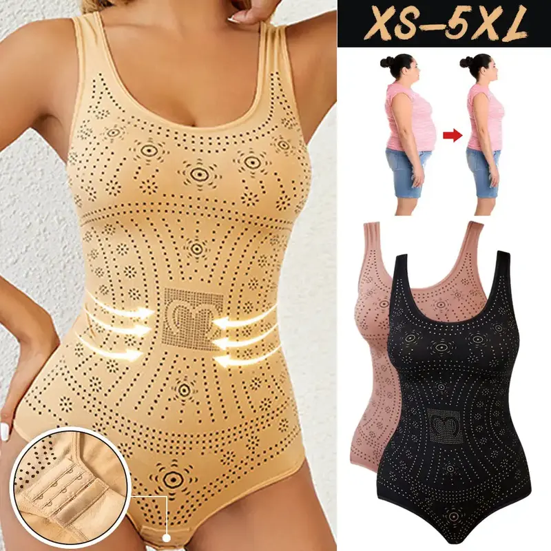 Women Seamless Comfy Bodysuit Shaper Printed Plus Size Tummy Control Shapewear Flat Belly Slimming Body Shapers Corset Tank Top 0