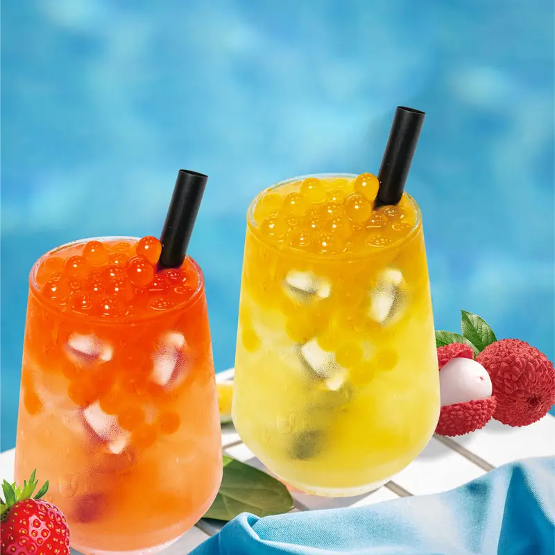 Popping Boba Drink Rose Lychee Flavour 500ml 6