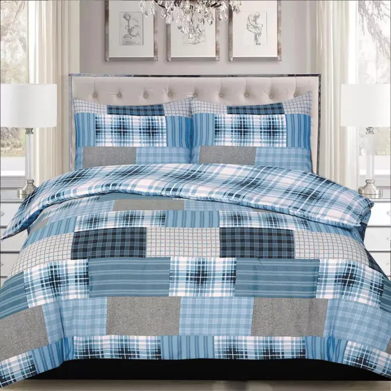 Rich Cotton 3PCS Bedding Set Single Double King Size Duvet Quilt Cover Set Multicolored soft duvet set grey white black breathable duvet covers durable printed duvet sets machine wash bedset anti-drop super king fade resistant pumpkin bedding set 5