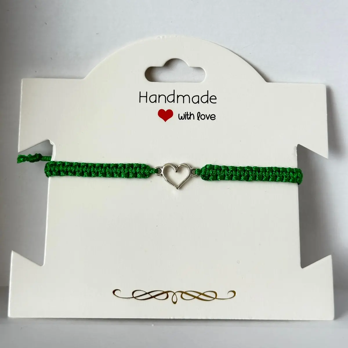 Heart Charm Knotted Bracelet
