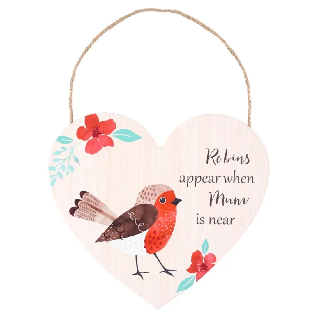 Mum Robin hanging plaque