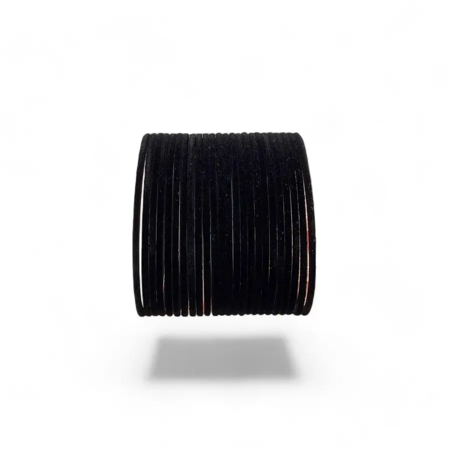 Black Velvet churi bangles , pack of 24 individual bangles