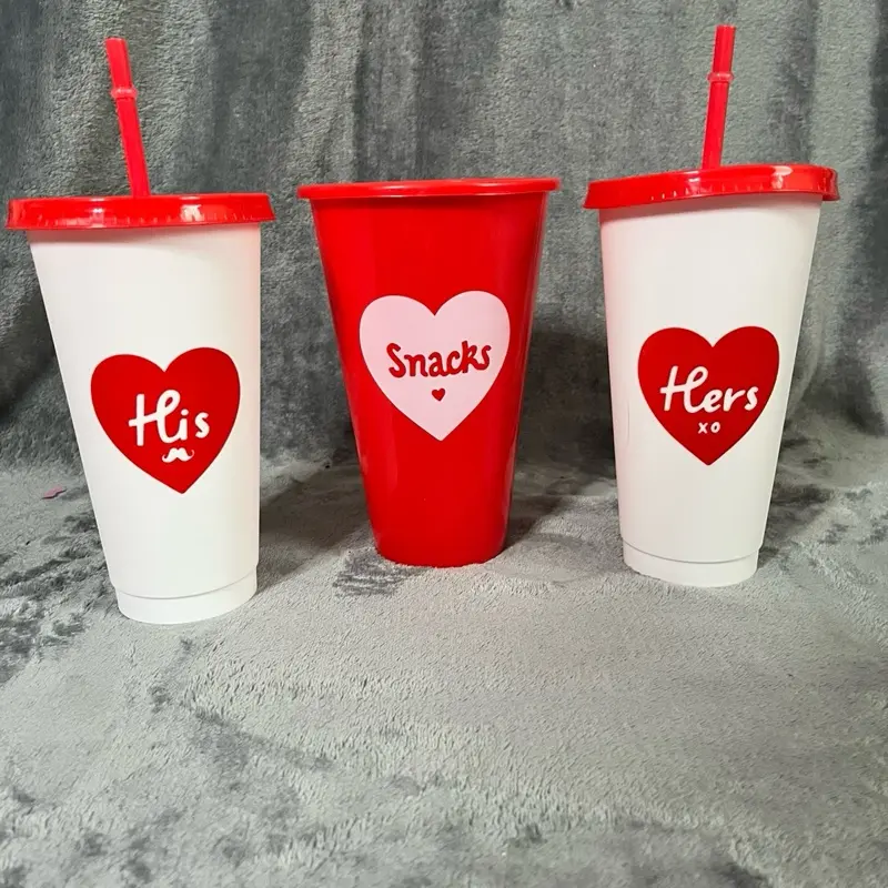 His & Hers Movie Night Tumblers & Snack Box Set 2