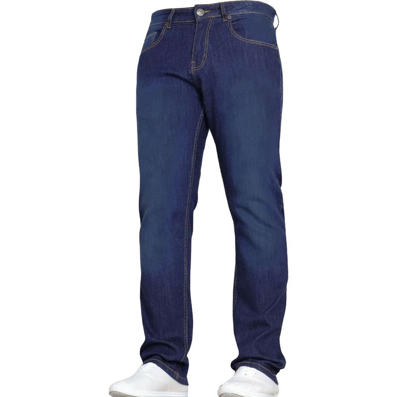 Mens Stretch Jeans Casual Work Slim Fit Straight Leg Denim Spandex Regular Big Tall All Waists 30 to 46 Menswear Pocket 2