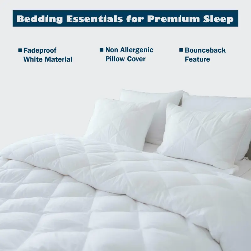 Hotel Quality Quilted Pillows for your home 2 Pack by Signature Textiles - Extra Filling for Firm Support, Machine Washable, Breathable Cotton get upto 50% off Same Day Dispatch 1