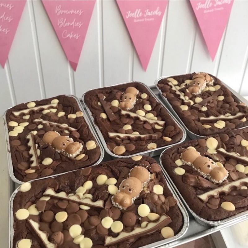 Nutella & Kinder Brownie Tray - Dark Chocolate Brownie Swirled with Nutella Topped with Kinder Chocolates 3