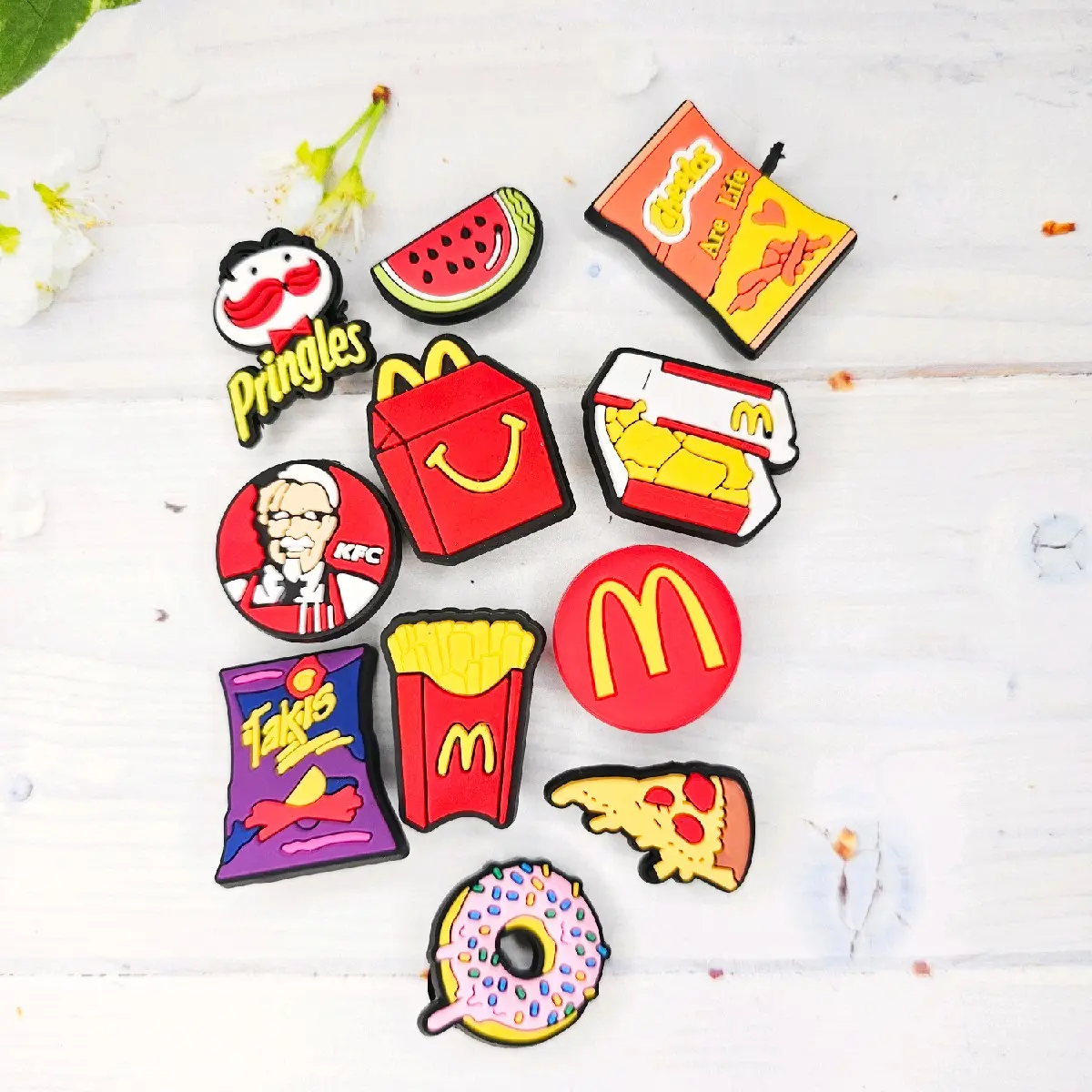 food shoe charms