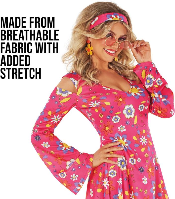 Morph - Hippie Costume Women - Disco Costume Women - 70s Costumes For Women - 60s Costume Women - 70s Fancy Dress Women 2