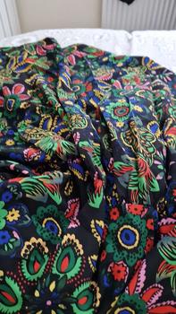 Product Review of Women's Floral Print Embroidered Trim Bishop Sleeve Notch Neck A-line Long Dress, Dresses for Women, Boho Spring & Fall Summer, Maxi Dresses for Vacation, Holiday Dresses, Belleza Fits, Womenswear from h**H 0