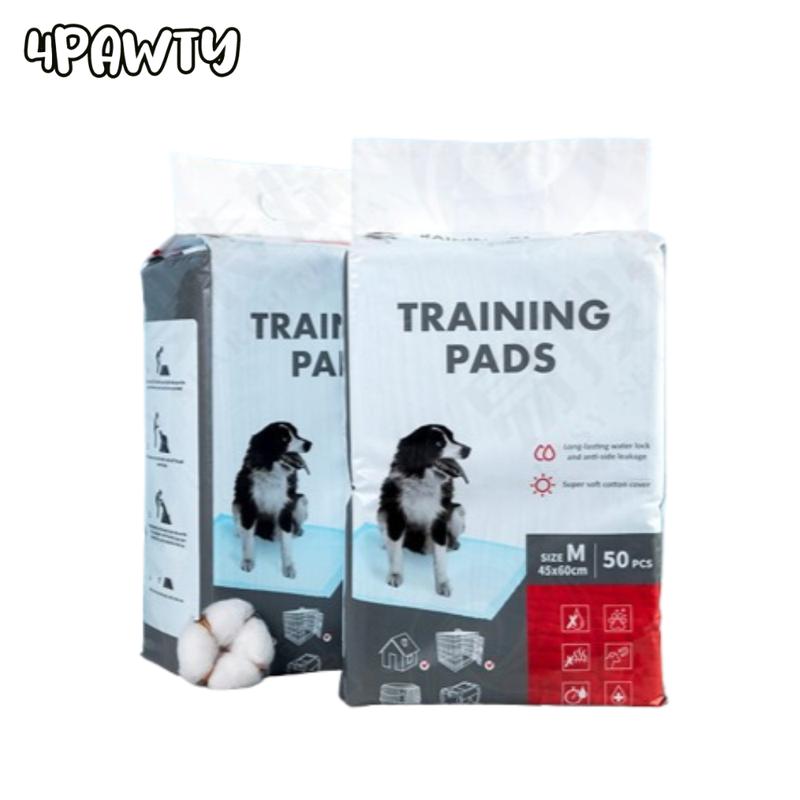 Product Introduction of 4Pawty Basics Dog and Puppy Training Pads - Quick-Dry, Leakproof - Blue - M/XL - Pack of 20&50 4