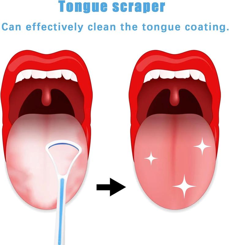 BPA-Free Silicone Tongue Scraper for Adults - Dual-Action Cleaner for Bad Breath and Oral Odor Eliminator 3