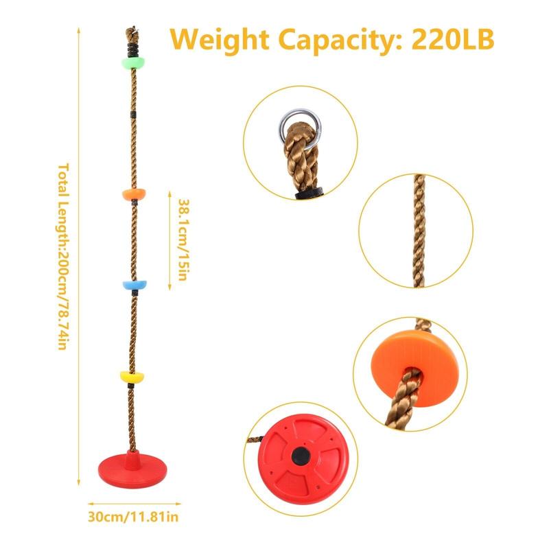 HYGRAD Outdoor Kids Climbing Rope Kids Garden Rope Climbing Activity Toy Climbing Rope Tree Houses Climbing Activities Fun Outdoor Kids Play Equipment (Climbing Rope) 2
