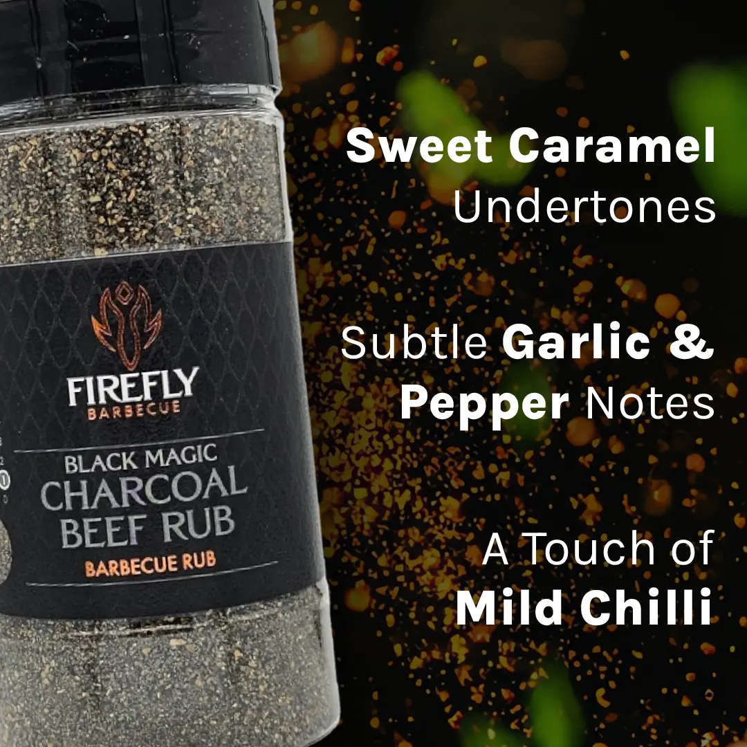 Firefly BBQ Black Magic Charcoal Beef Rub - Elevate Your Grilling Game!