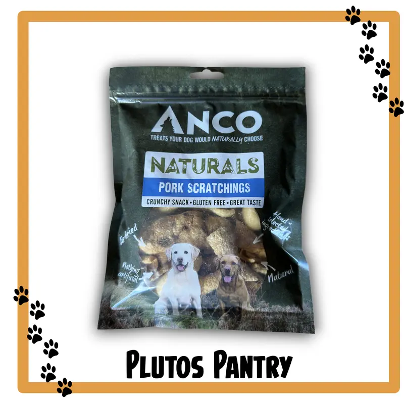 Anco Pork Scratchings 80g - Natural Dog Treat, 100% Pork, High Protein, Suitable for Puppies over 8 weeks old snack 0