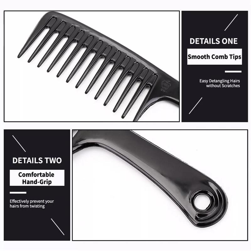 Product Introduction of Hairdressing Tool Large Wide Toothed Curly Hair Comb Household Unisex for Beauty Haircare Heatless 5