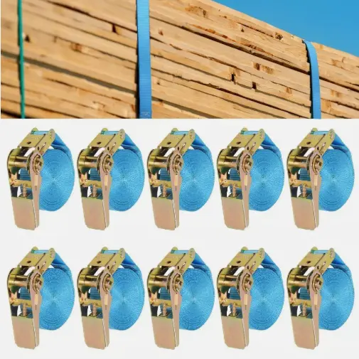10Pcs Endless Ratchet Lashing Straps Tie Down Straps 6Mx25mm Cargo Lashing 800kg 3