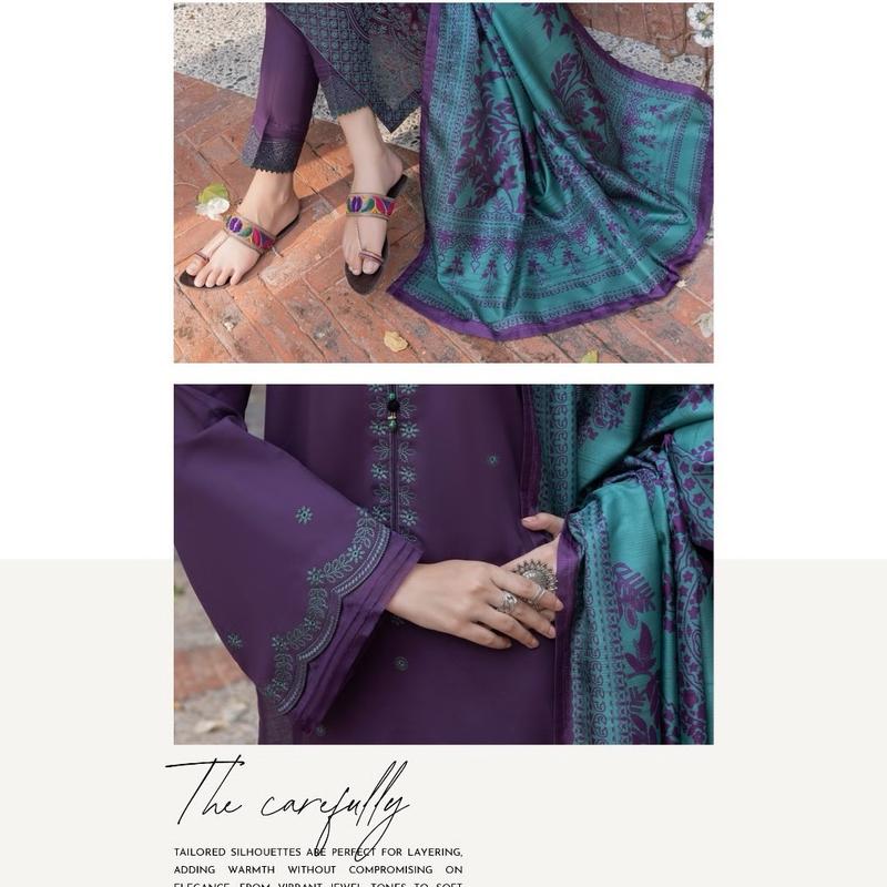 CasualLite Wabasta Printed Linen Women's Suit with Long Shirt, Trouser, and Cotton Silk Dupatta - Dress, Ready to Wear - Womenswear, Underwear 3