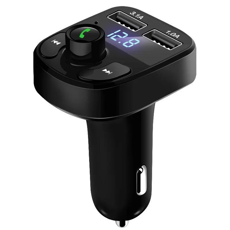 Hot sell wireless Car FM transmitter mp3 player with dual USB 5V1A Fast charging Colorful LED lighting modulator player 1