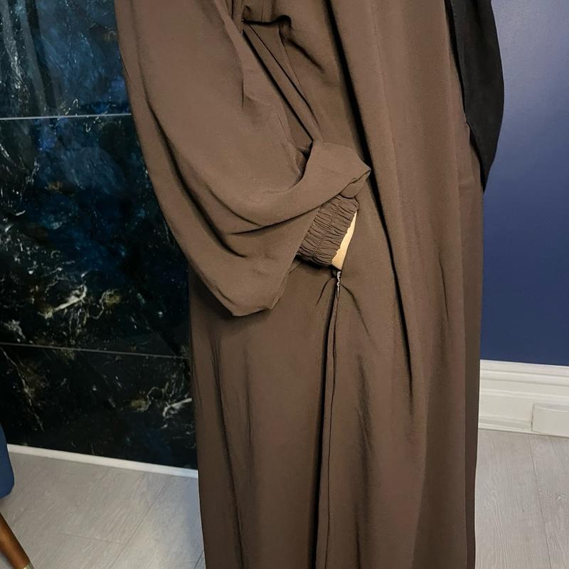 Dark brown & Light Brown Abaya 0