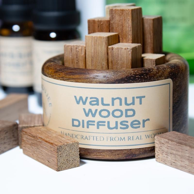 Walnut Wood Aromatherapy Diffuser for Essential Oils Fragrance Perfume Freshener Woody Scented oil pure blend 5