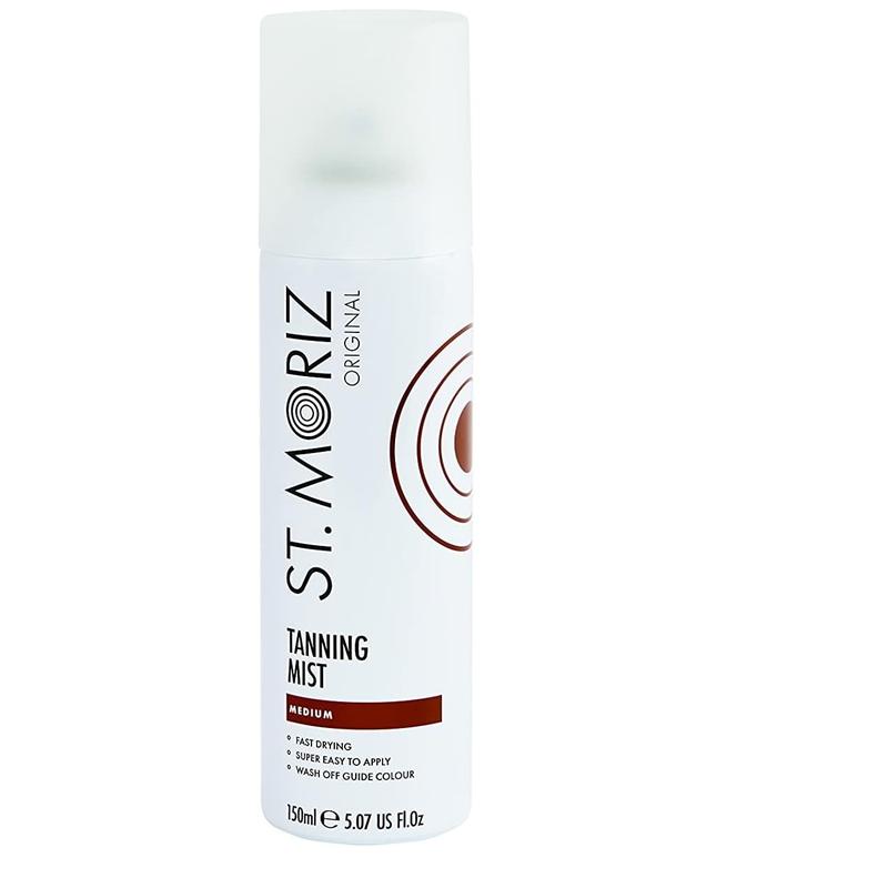 St Moriz Original Instant Tanning Mist in Medium - Fast Drying, Vegan & Cruelty-Free Fake Tan Mist with Instant Wash-Off Guide Color for a Golden Glow - Dermatologically Tested - 150ml Skincare 1