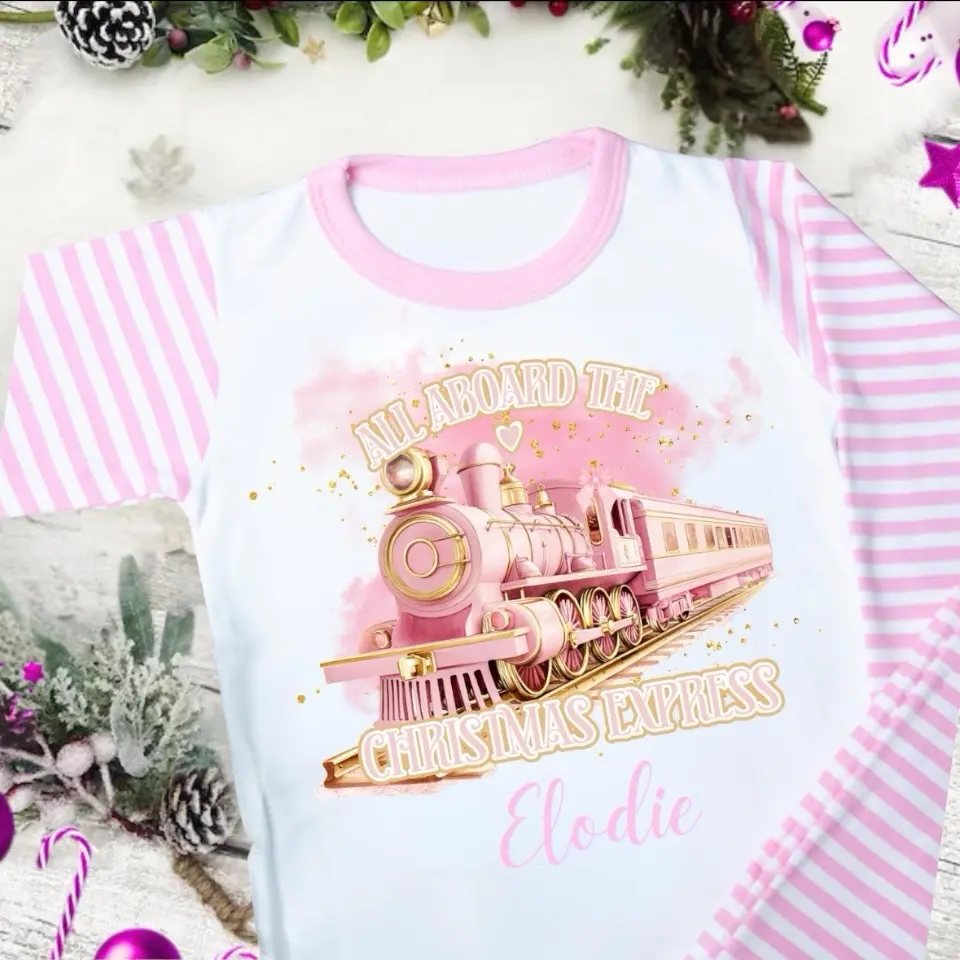 Pink Polar Express Children’s Pyjamas
