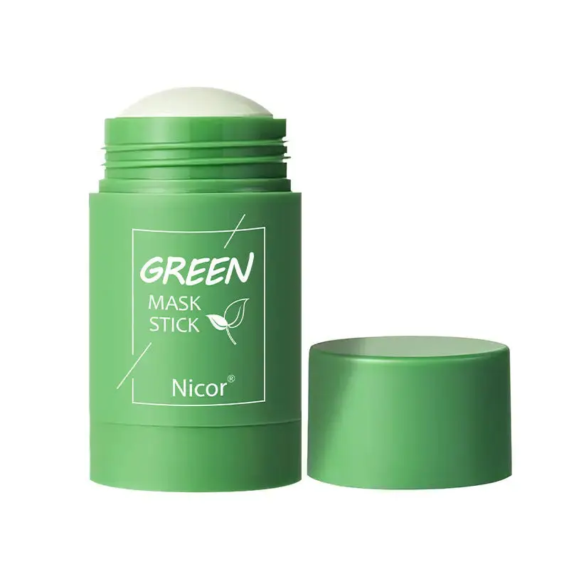Cleansing Green Tea Mask Clay Stick Oil Control Anti-Acne Whitening Seaweed Mask Skin Care 4