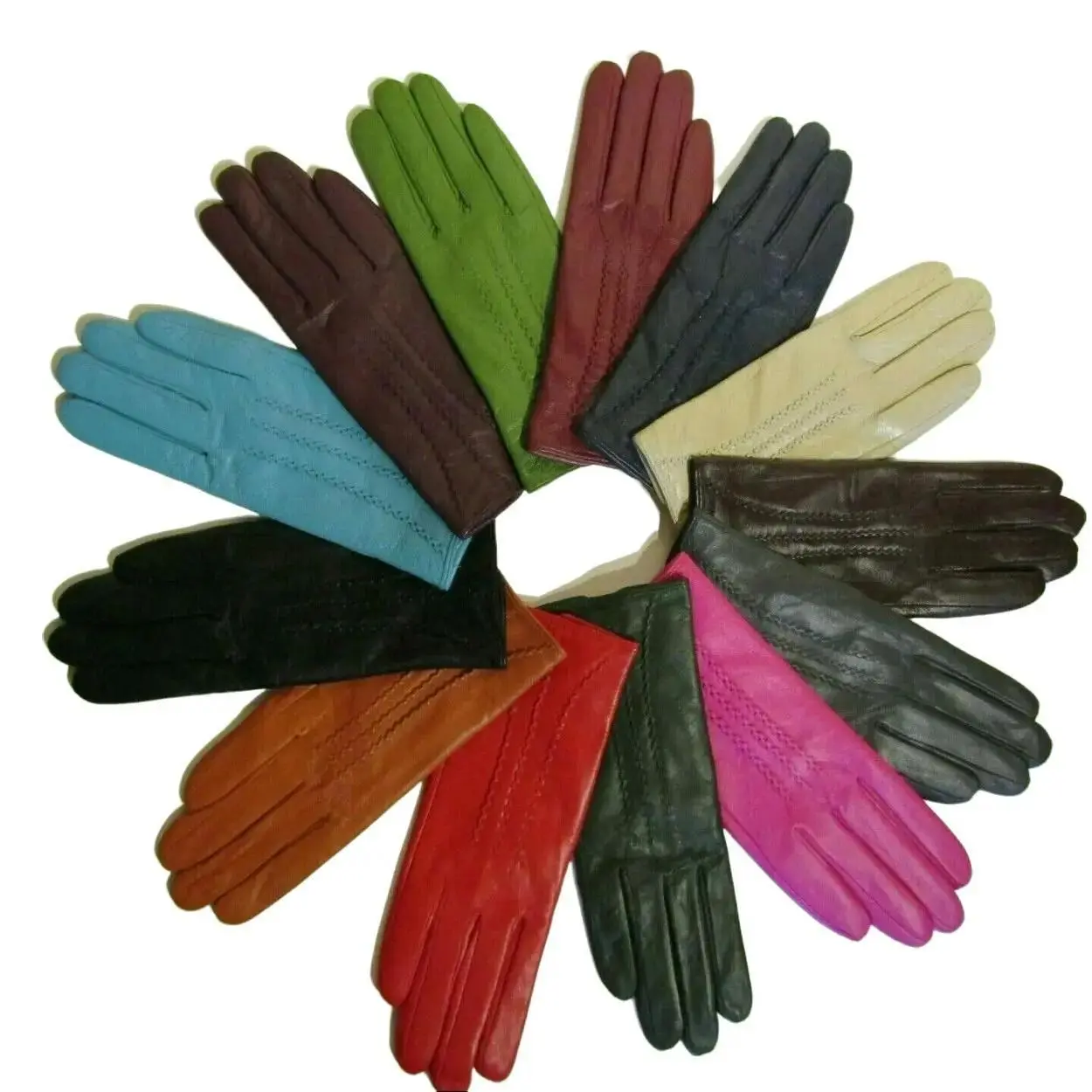 Ladies Premium Quality Super Soft Leather Gloves - Fully Lined for Winter Warmth