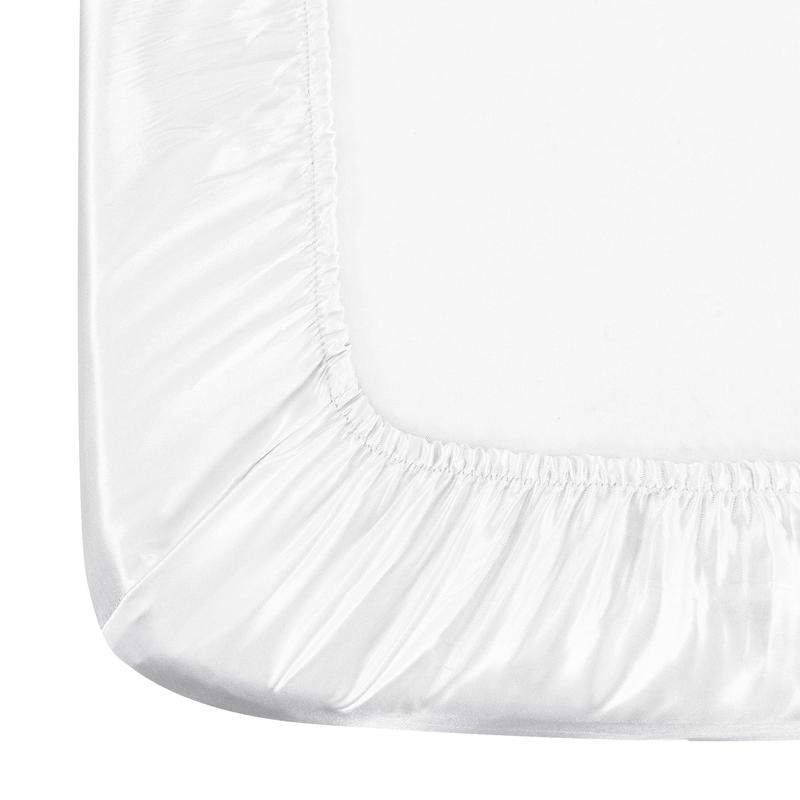 3Pcs Silky Satin Fitted Sheet Set 40cm Deep Mattress Cover Double & Pillowcase 1