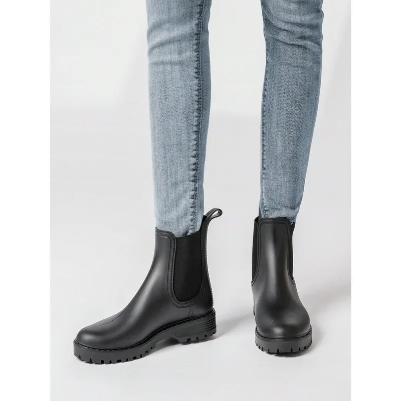Women Rain Shoes, Fashionable Short Chelsea Slip-Resistant Rain Boots, Waterproof Jelly Booties, All-Match Overshoes 6