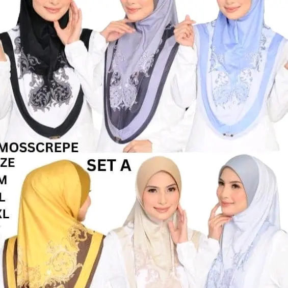 Malaysian Moscrepe Hijab with Unique Pattern Design 3