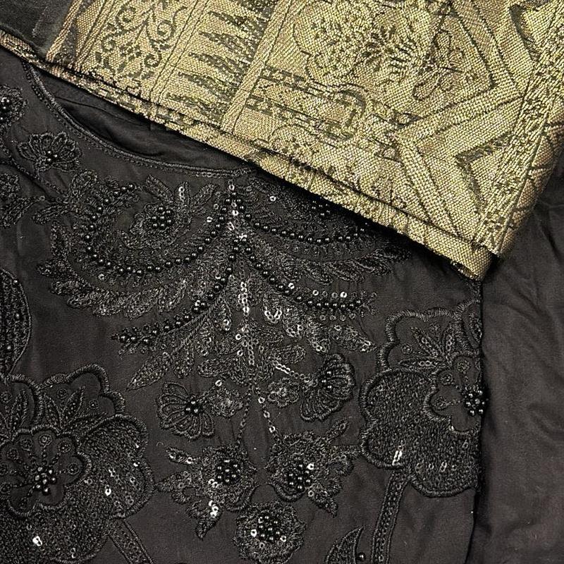 Linen Embroidery collection with Jacquard Dupatta available in 4 stunning colours size range Small to X-Large Kameez length 48” Suit 3