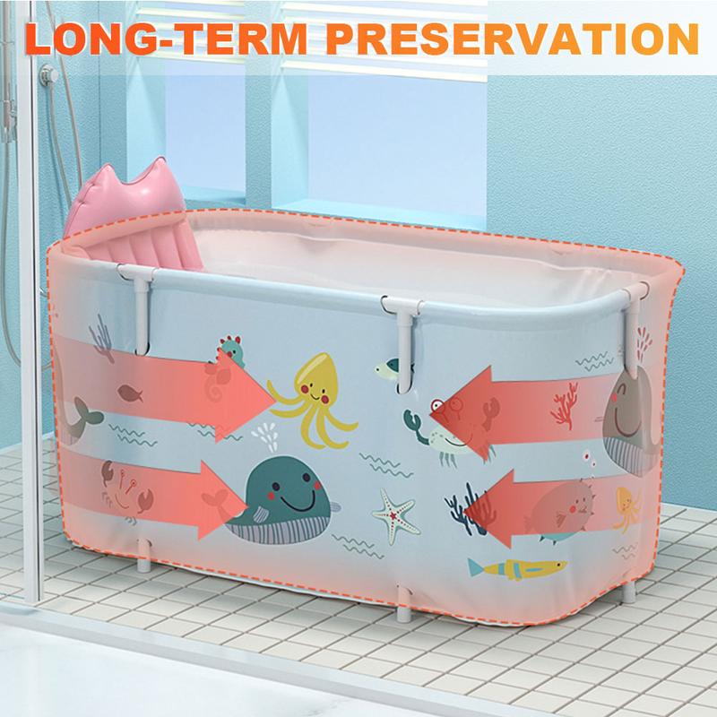 Product Introduction of AceHome Large Portable Folding Bathtub with Cushion 6