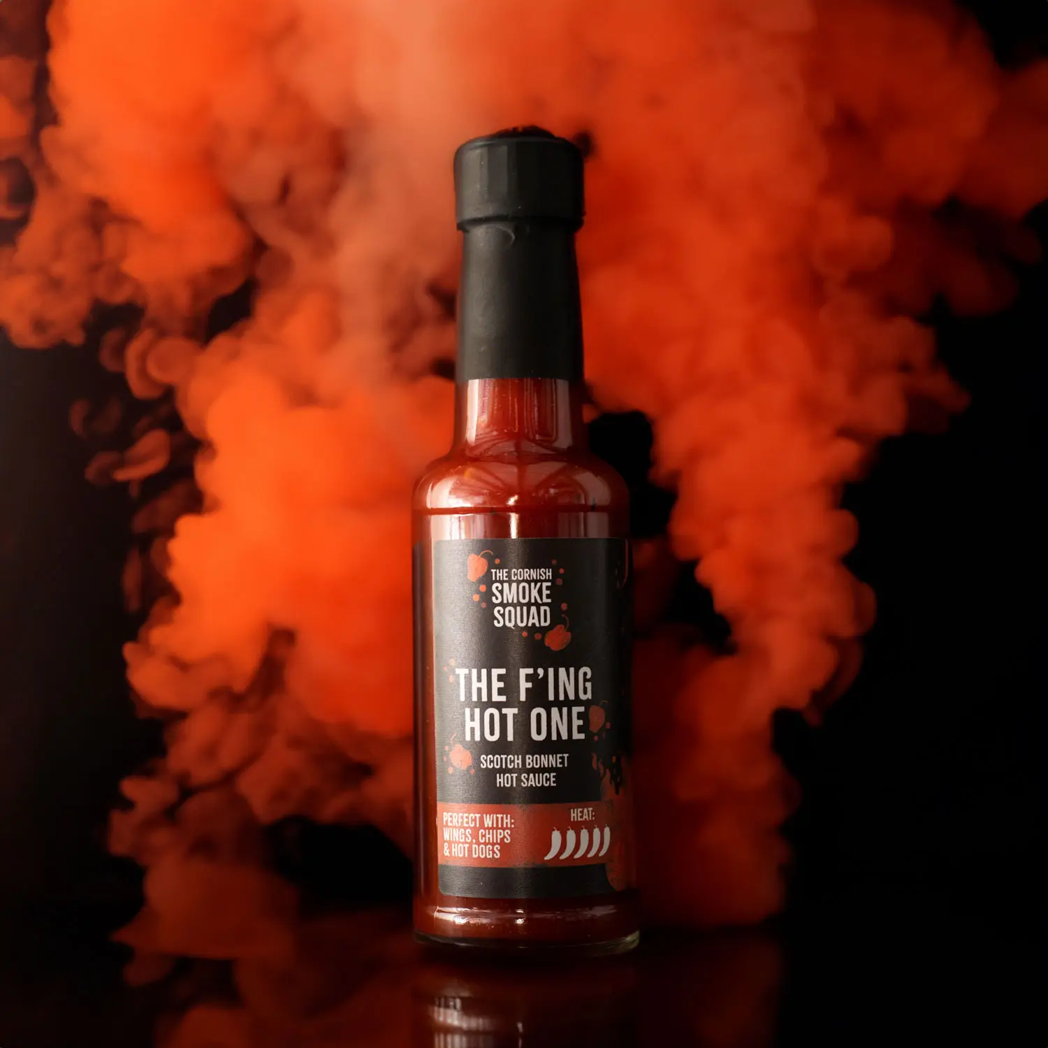 The F'ing Hot One | Scotch Bonnet Chilli Hot Sauce | 150ml | The Cornish Smoke Squad