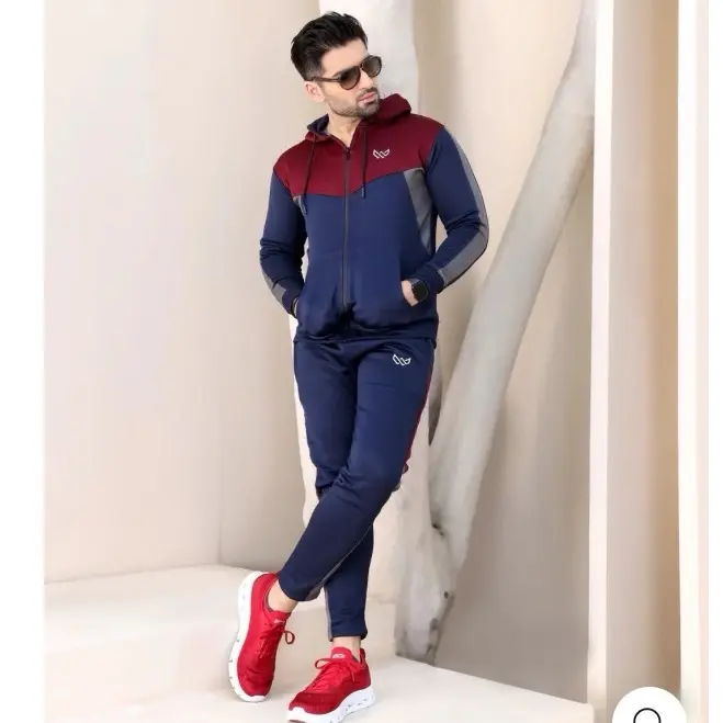 Men's 2pcs Solid Pocket zip up Hoodie & Drawstring Waist Sweatpants Set, Casual Fashion Cozy Breathable Top & Jogger Pants For Daily Workout Running, Men 2PC Outfits, Menswear, Cozy Sets For Men,Men's Clothing Fleece Overalls Stylish Suits Long Sleeve