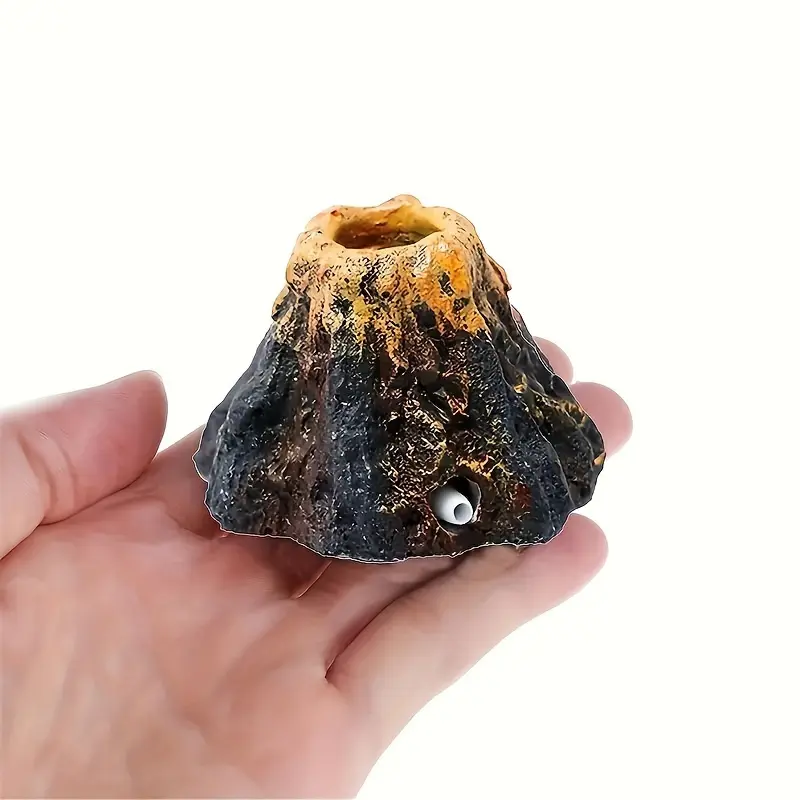E&I     1 Piece ABS Material Volcano Aquarium Decor - Bubbling Stone for an Active and Aesthetic Aquatic Habitat, Boosting Oxygenation in Small Tanks, Fish - Friendly and Suitable for All Aquatic Pets 5