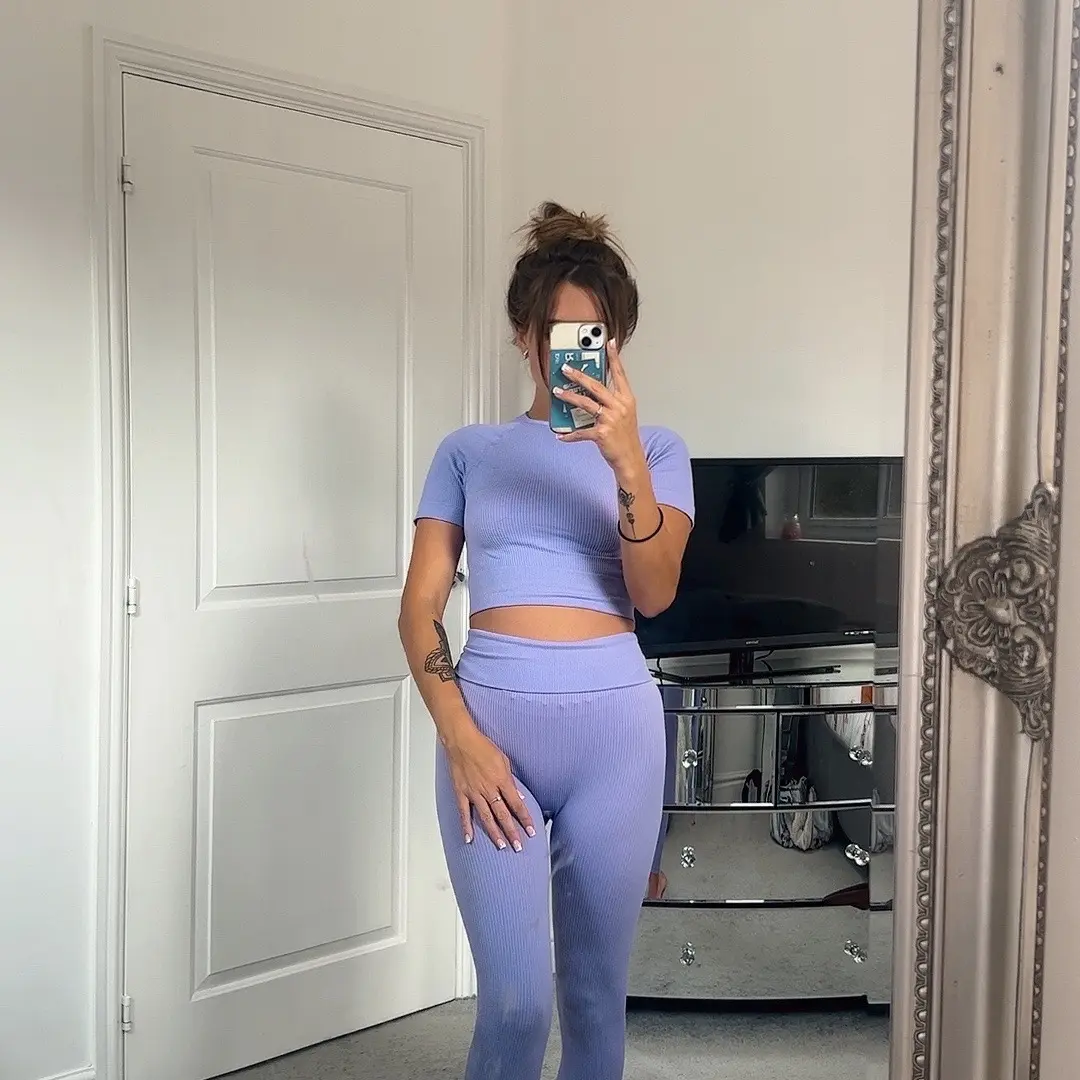 Ribbed Gym Set - Purple