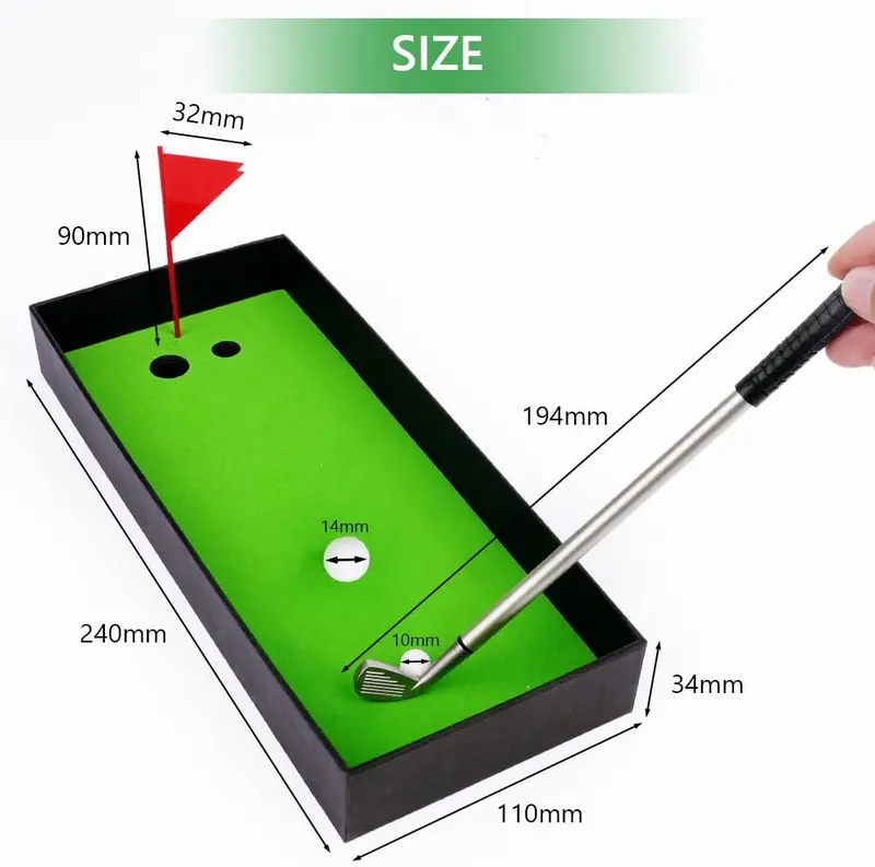 Mini Golf Club Putter Ballpoint Pen Set - Perfect Gift for Golfers, Dad, Christmas, and Friends 7