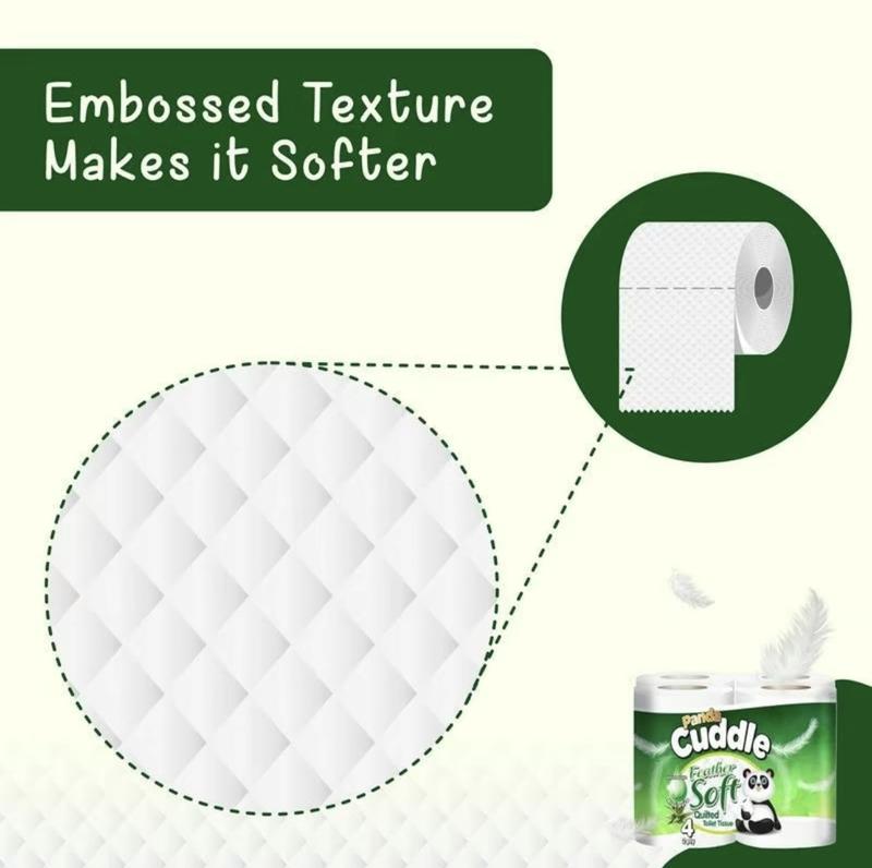Panda Cuddle SOFTEESE 90 Soft Quilted Toilet Rolls - Enriched with Lemon Zest & Aloe Vera Fragrance -3 Ply Toilet Tissues 5*9 Pack Lemon & 5*9 Pack Aloe Vera Personal Wipes 1