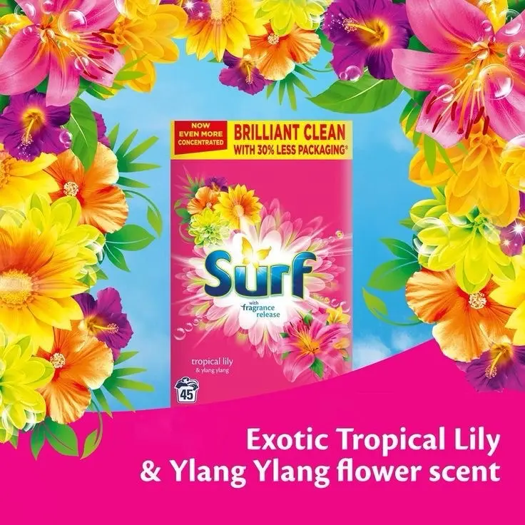 Surf with fragrance release tropical lily Detergent