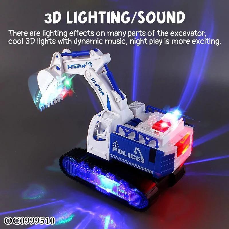Kids Toys Swing deformation excavator Devastator Led Light & Music Toys For Kids 3
