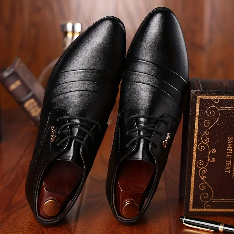 Plus Size Mens Derby Shoes - Timeless Vintage Style with Ultra-Comfort & Anti-Slip Grip - Secure Lace-Up Formal Shoes for Outdoor Adventures - Durable Rubber Sole - Designed for Big & Tall Gentlemen 5