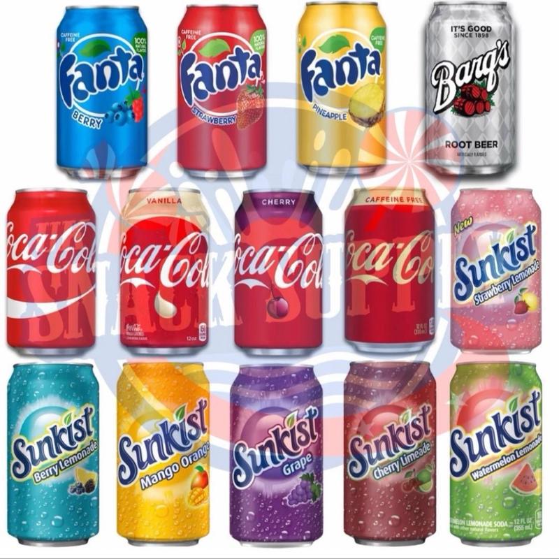 American Soda/EU Soda/Fizzy Drinks Range (Fanta/Coca Cola/Barq/Sunkist/7up/ Sprite/Dr Pepper) Taffy Beverage 4