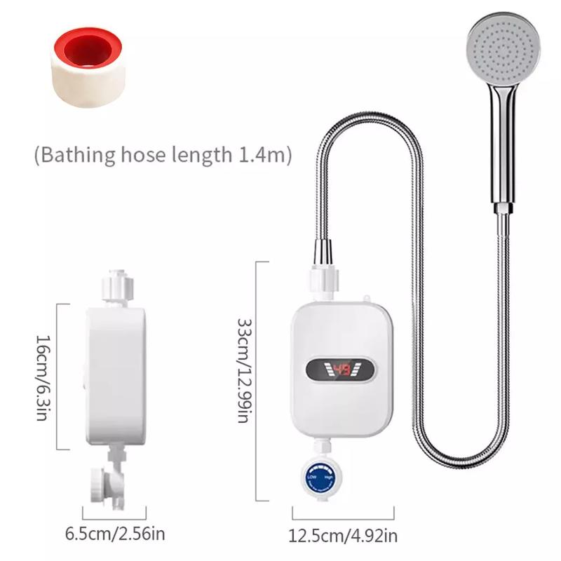 3500W Tankless Hot Water Heater Shower Electric Portable Instant Boiler Bathroom 7