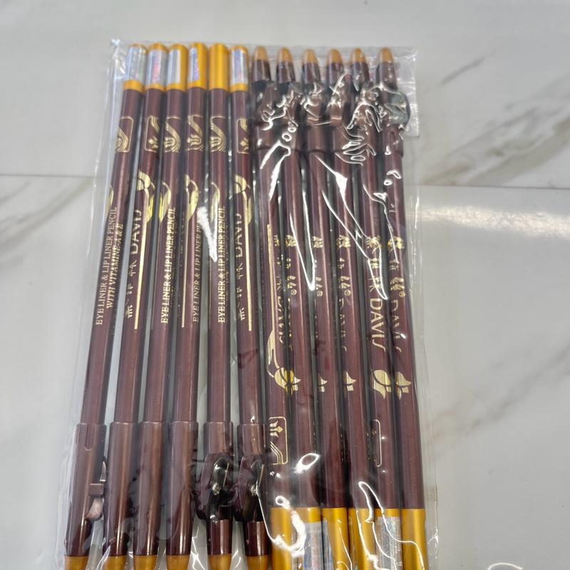 3pcs Davis Eyebrows Pencil Lip Eyeliner Long Lasting Waterproof - Makeup for Beautiful Eyebrows and Lips - Lipliner 5